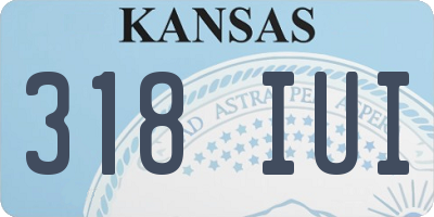 KS license plate 318IUI