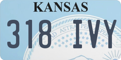 KS license plate 318IVY