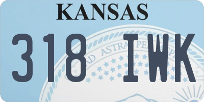 KS license plate 318IWK