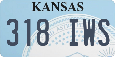 KS license plate 318IWS