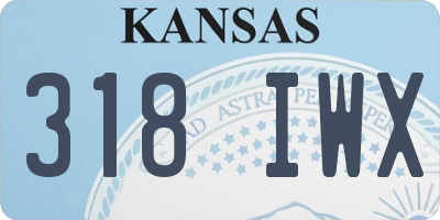 KS license plate 318IWX