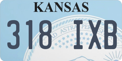 KS license plate 318IXB