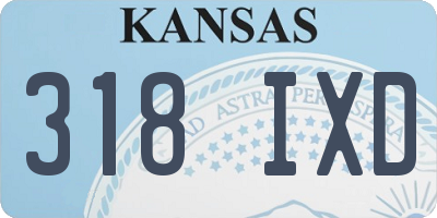 KS license plate 318IXD
