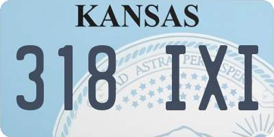 KS license plate 318IXI
