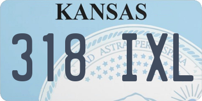 KS license plate 318IXL