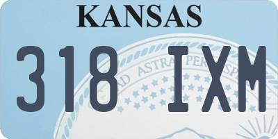 KS license plate 318IXM
