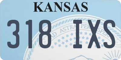 KS license plate 318IXS