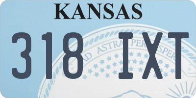 KS license plate 318IXT