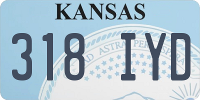 KS license plate 318IYD