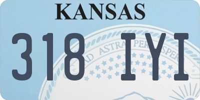 KS license plate 318IYI