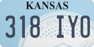 KS license plate 318IYO