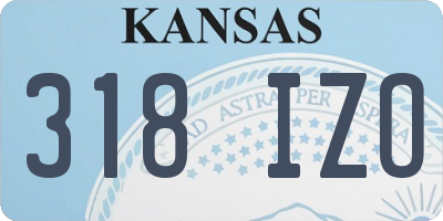KS license plate 318IZO