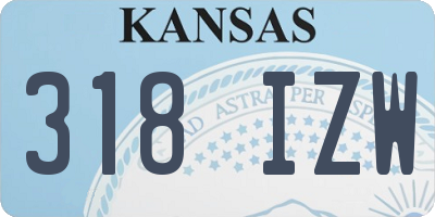 KS license plate 318IZW