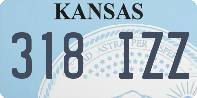 KS license plate 318IZZ