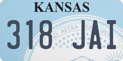 KS license plate 318JAI