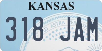 KS license plate 318JAM