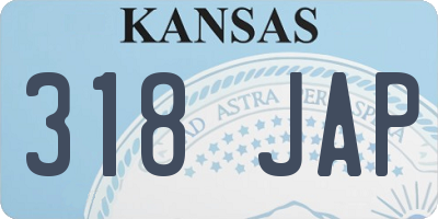 KS license plate 318JAP