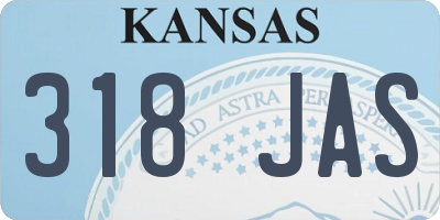 KS license plate 318JAS