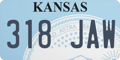 KS license plate 318JAW