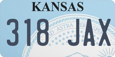 KS license plate 318JAX