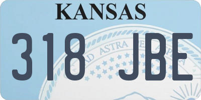 KS license plate 318JBE