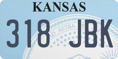 KS license plate 318JBK