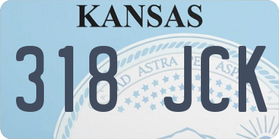 KS license plate 318JCK