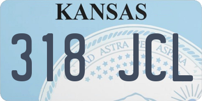 KS license plate 318JCL