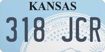 KS license plate 318JCR