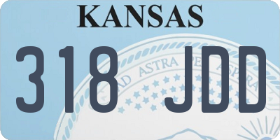 KS license plate 318JDD