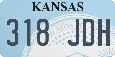 KS license plate 318JDH