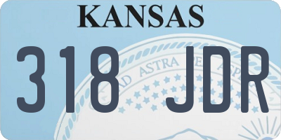 KS license plate 318JDR