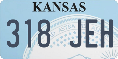 KS license plate 318JEH