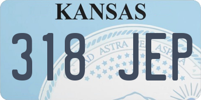 KS license plate 318JEP