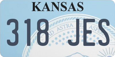 KS license plate 318JES