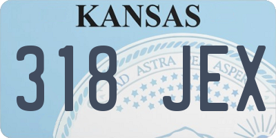 KS license plate 318JEX