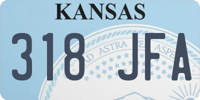 KS license plate 318JFA