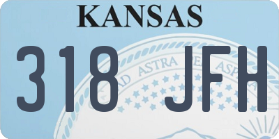 KS license plate 318JFH