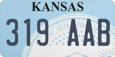 KS license plate 319AAB