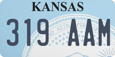 KS license plate 319AAM