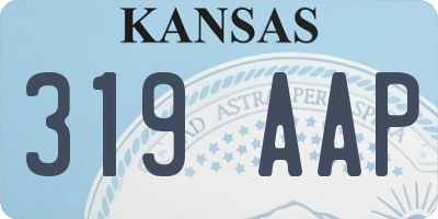 KS license plate 319AAP