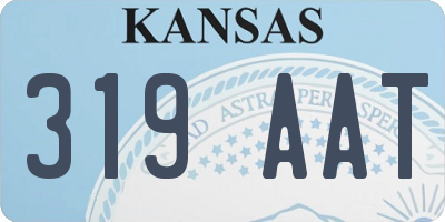 KS license plate 319AAT