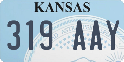 KS license plate 319AAY