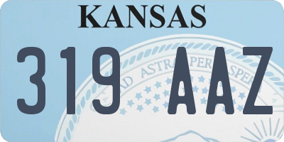 KS license plate 319AAZ