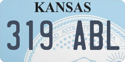 KS license plate 319ABL