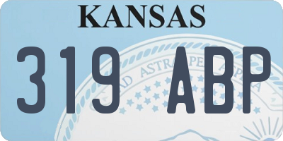KS license plate 319ABP