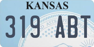 KS license plate 319ABT