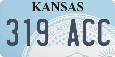 KS license plate 319ACC