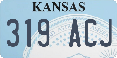 KS license plate 319ACJ