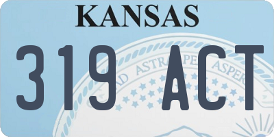 KS license plate 319ACT
